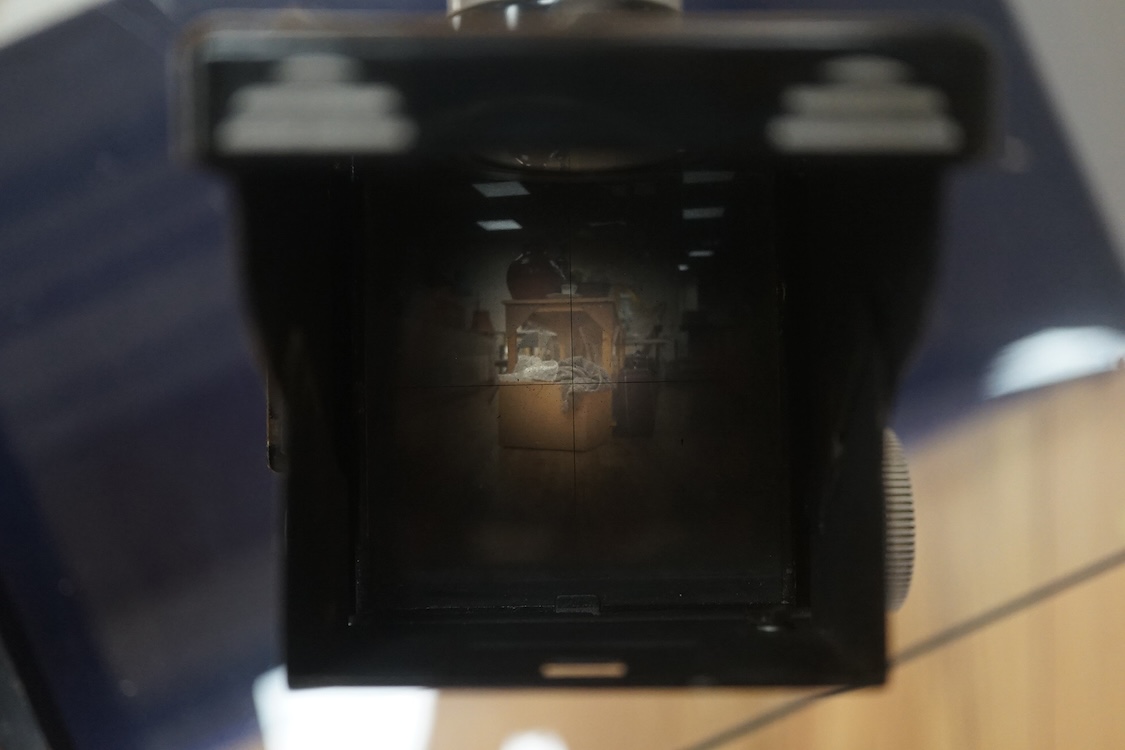A vintage Rolleicord TLR camera, cased.